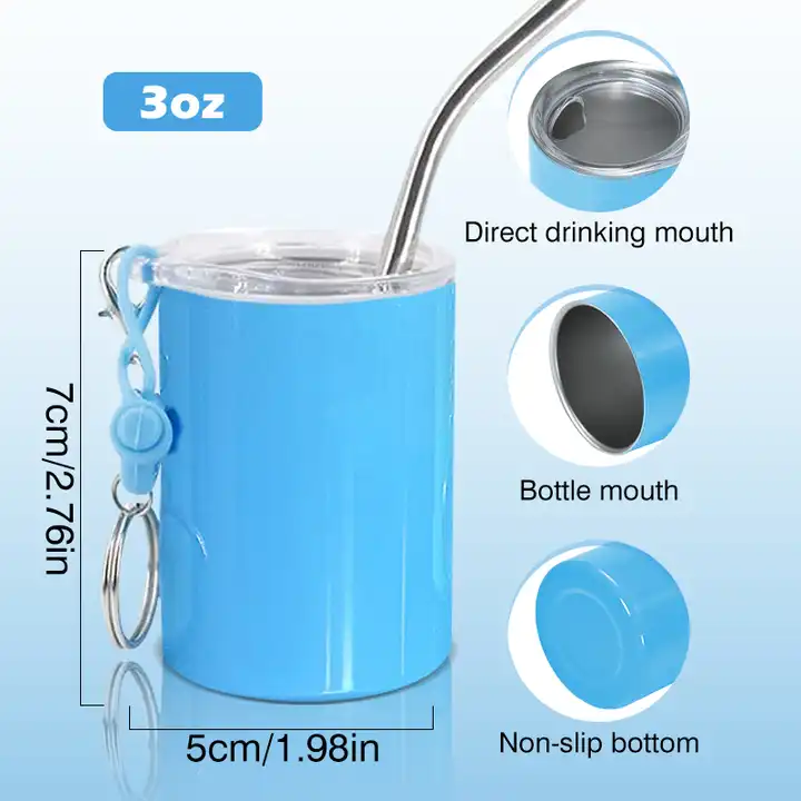 size-of-3oz-stainless-steel-sublimation-tumbler-shot-with-keychains
