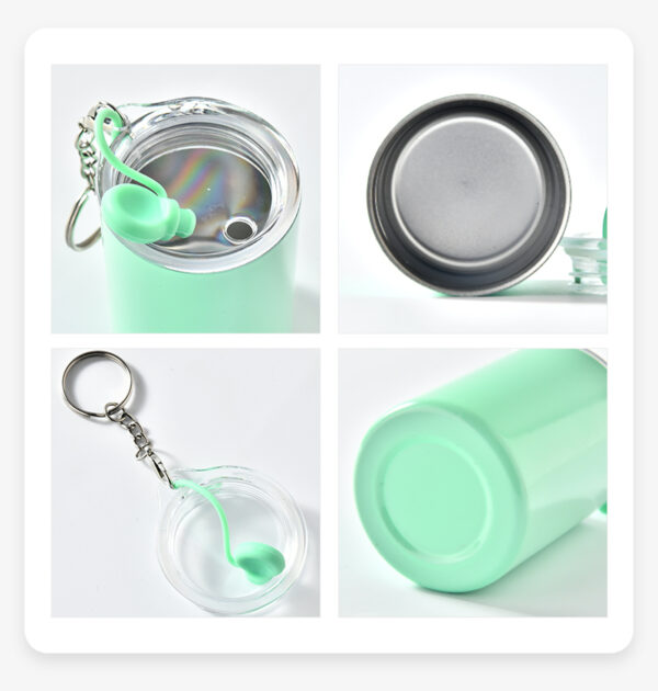 details-of-3oz-stainless-steel-sublimation-tumbler-shot-with-keychains
