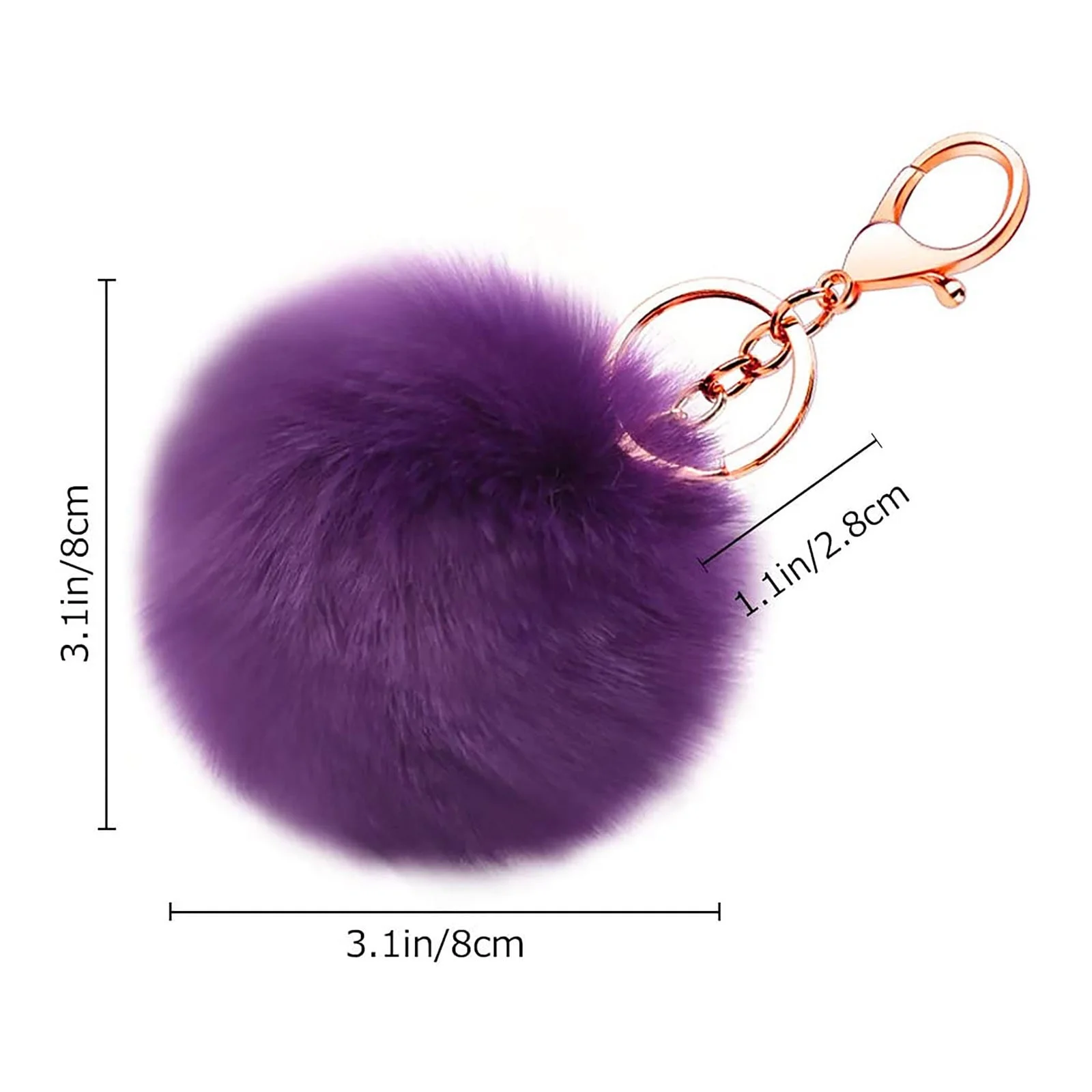 Pom Pom Decor KeyChains Fluffy Faux Fur Ball Bag Hanging Pendant