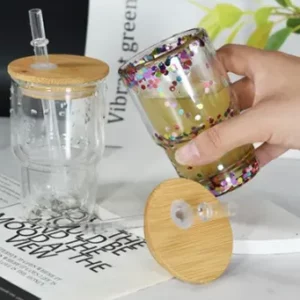 Display of Mini 3oz Sublimation Snow Globe Shot Glasses With Bamboo Lids display-of-mini-3oz-sublimation-snow-globe-shot-glasses-with-bamboo-lids