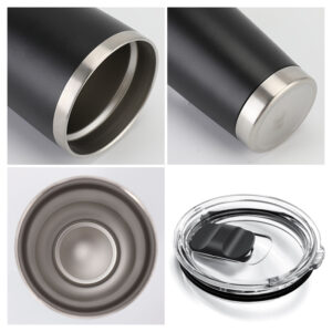 20oz Powder Coated Colorful Stainless Steel Double Wall Tumbler with Slide Lid