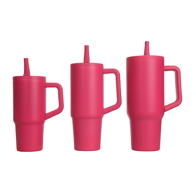 rose-red-reusable-stainless-steel-water-bottle-travel-mug-with-flip-straw-lids