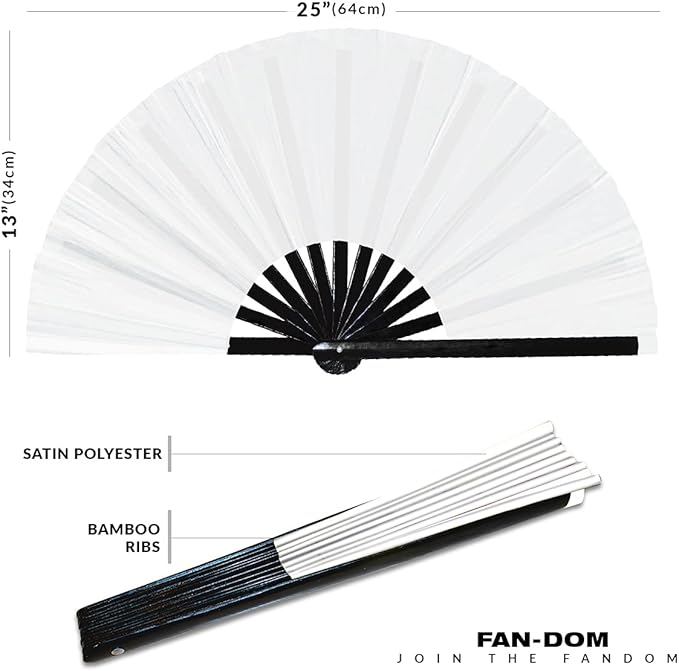 13“ Colored Sublimation Blank Fabric Folding Clacking Fans