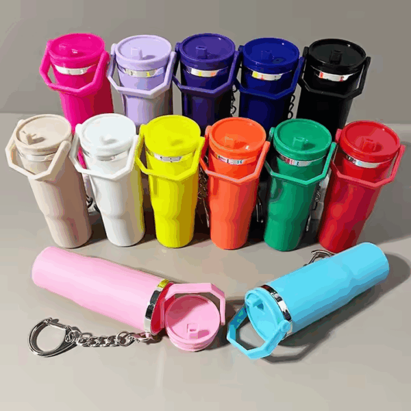 Mini Keychain Cup 30oz Travel Tumbler Keychain Balm Holder