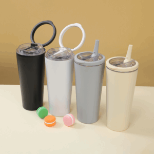 24/30oz Stainless Steel Coffee Mug Tumbler Sports Water Bottle With Handle Lid