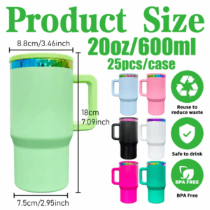 size-picture-of-20oz-rainbow-plated-powder-coated-macaron-travel-mug-with-flip-straw
