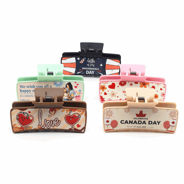 Hair Claw Clip Fashionable Sublimation Aluminum Plate Hair Clip for Women