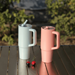 green-and-orange-reusable-stainless-steel-water-bottle-travel-mug-with-flip-straw-lids