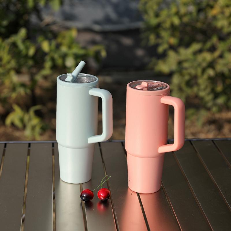green-and-orange-reusable-stainless-steel-water-bottle-travel-mug-with-flip-straw-lids