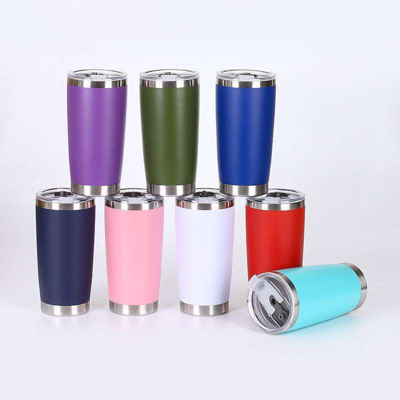 25pcs 20oz Powder Coated Stainless Steel Double Wall Tumbler