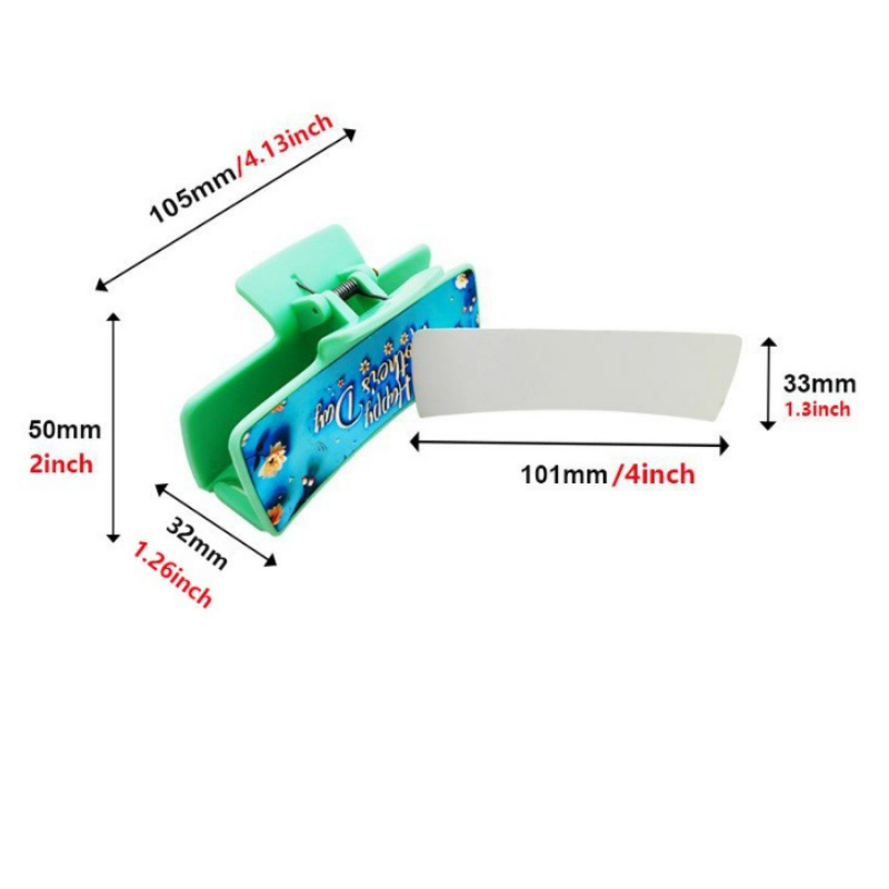 Hair Claw Clip Fashionable Sublimation Aluminum Plate Hair Clip for Women