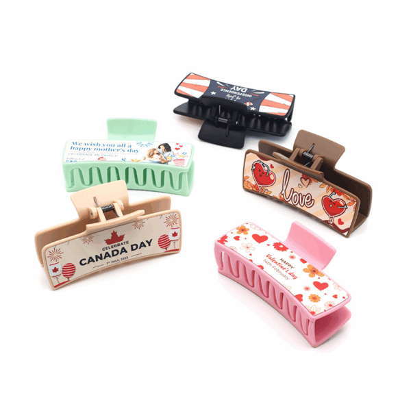 Hair Claw Clip Fashionable Sublimation Aluminum Plate Hair Clip for Women