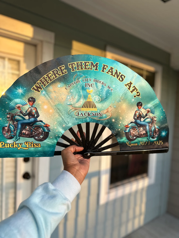 13“ Colored Sublimation Blank Fabric Folding Clacking Fans