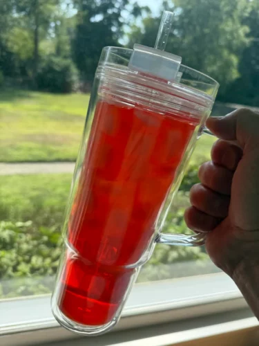 20pcs 40oz Pre-Drilled Double Wall Plastic Snow Globe Cups with Handle photo review