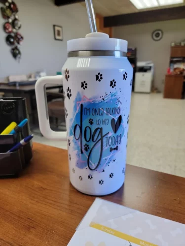 16pcs Blank 64oz Sublimation Quencher Travel Mug with Handle photo review