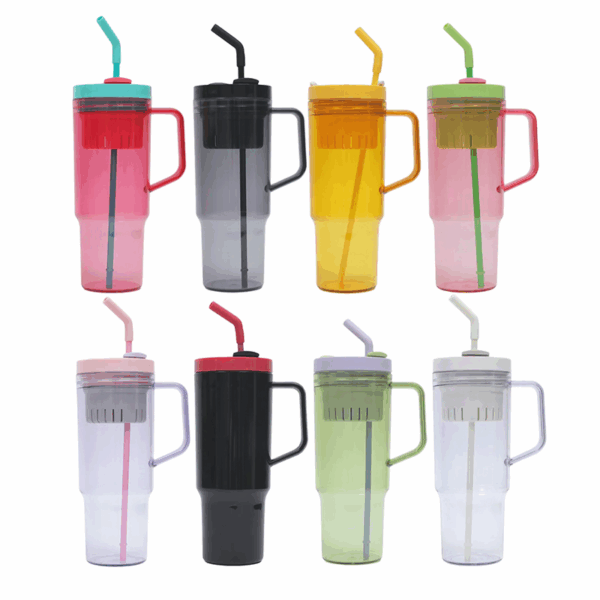 display-of-40oz-transparent-acrylic-colored-water-cups-tumbler-with-filter