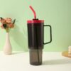 20pcs 40oz Acrylic Plastic Cups Travel Mug with Colored Lids & Handle