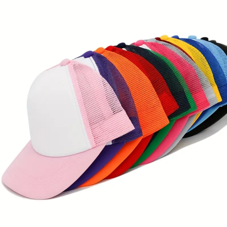 display-of-sublimation-blank-bulk-snapback-mesh-baseball-trucker-caps