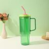 20pcs 40oz Acrylic Plastic Cups Travel Mug with Colored Lids & Handle