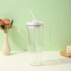 20pcs 40oz Acrylic Plastic Cups Travel Mug with Colored Lids & Handle