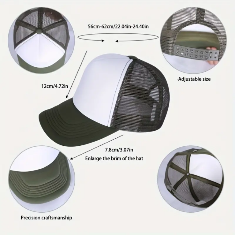 details-of-black-sublimation-blank-bulk-snapback-mesh-baseball-trucker-caps