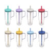 24pcs 40oz Clear Plastic Cups Travel Mug with Colored Lids & Straw 24pcs 40oz Clear Plastic Cups Travel Mug with Colored Lids & Straw