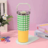 30oz-tumbler-304-green-yellow-stainless-steel-plaid-thermos-cup-with-handle