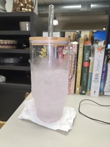 32/40oz Double Wall Sublimation Snow Globe Glass Mug with Pre-Drilled Hole photo review