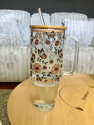 32/40oz Double Wall Sublimation Snow Globe Glass Mug with Pre-Drilled Hole photo review