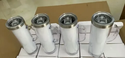 25pcs 20oz Sublimation Snow Globe Tumblers with Handle & Pre-Drilled Hole photo review