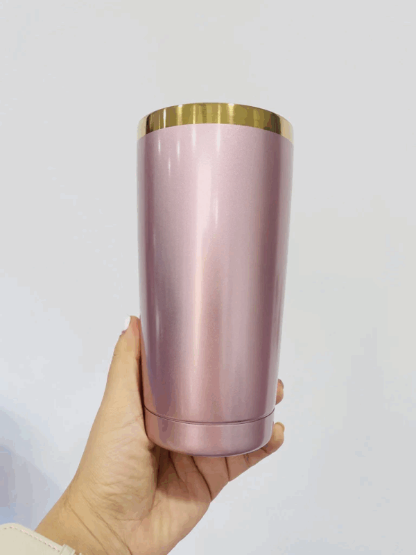 20/30oz Shiny Rose Gold Sublimation Tumblers/Mugs with Mirror Gold Rims