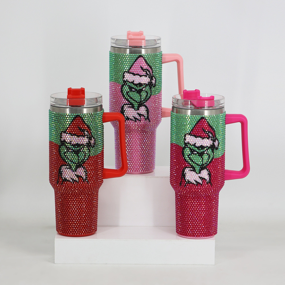 40oz-grinch-rhinestone-bling-travel-mug-with-handle-wholesale