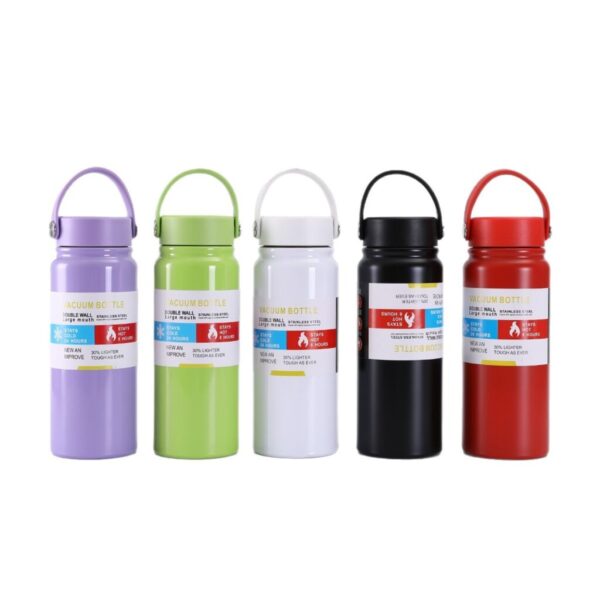 Thermos Insulated Stainless Steel Flask Water bottle with Portable Handle Lids 50pcs