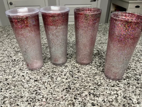 20pcs Plastic Snow Globe 16/24oz Acrylic Tumbler with Dome Lid photo review