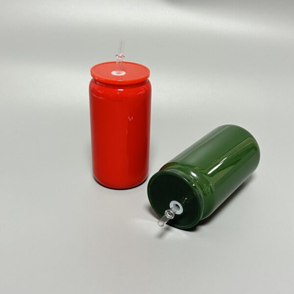 50pcs Solid Colored 16oz Sublimation Glass Can for Christmas