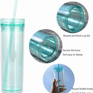 details-of-16oz-straight-snow-globe-plastic-cups-with-colored-straw-and-lids