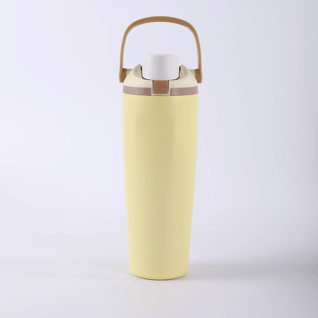 yellow-30oz-owala-sip-dupe-powder-coated-water-bottle-with-handle-and-lock-lid