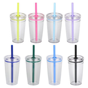 15oz-acrylic-plastic-coffee-cup-single-layer-with-colored-straws