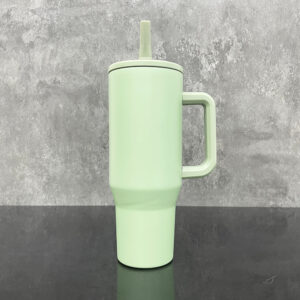 40oz Macaron Colored Blank Sublimation Flip Straw Tumblers with Leak Proof lids