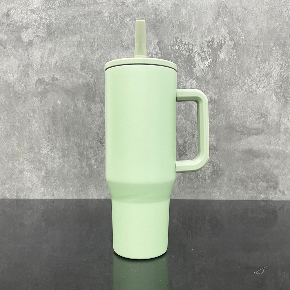 40oz Macaron Colored Blank Sublimation Flip Straw Tumblers with Leak Proof lids