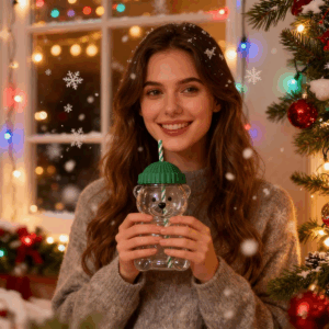 starbucks-20oz-cute-bear-glass-cup-with-straw-for-christmas-real -shot-4