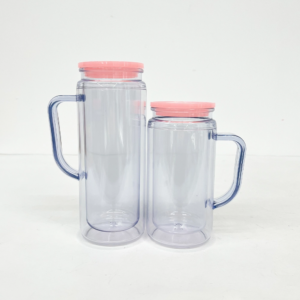 16/20oz Pre-Drilled Snow Globe Plastic Mug with Handle