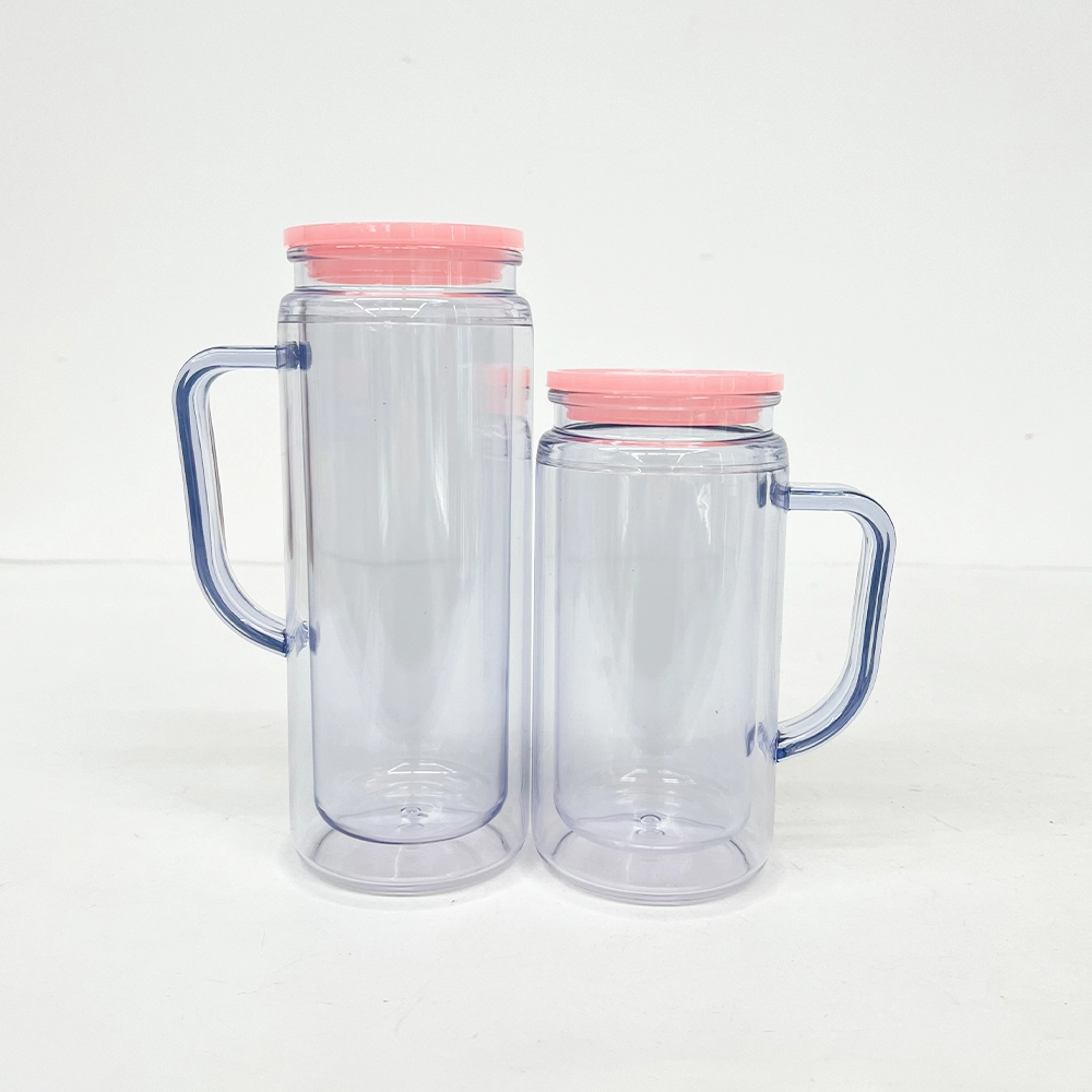 16/20oz Pre-Drilled Snow Globe Plastic Mug with Handle