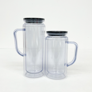 16/20oz Pre-Drilled Snow Globe Plastic Mug with Handle