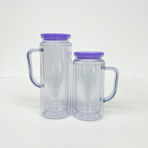 16/20oz Pre-Drilled Snow Globe Plastic Mug with Handle