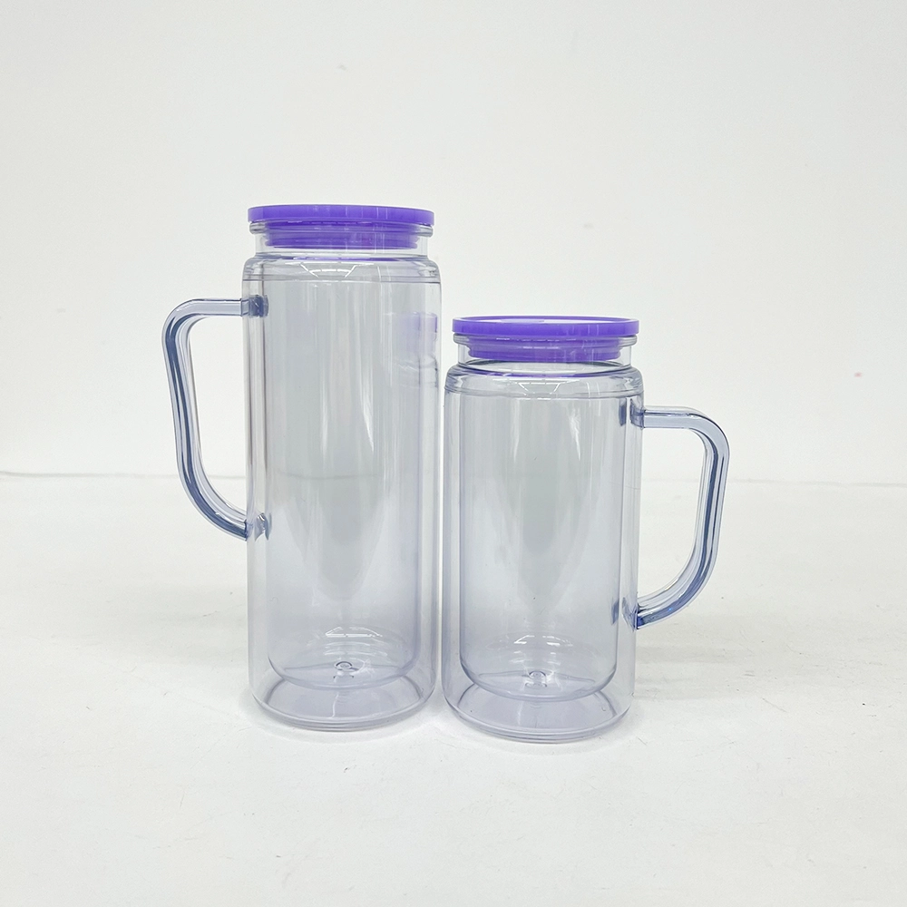 16/20oz Pre-Drilled Snow Globe Plastic Mug with Handle