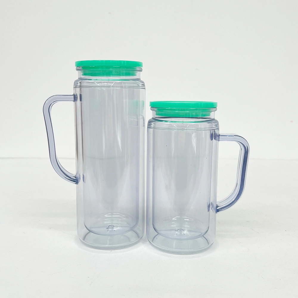 16/20oz Pre-Drilled Snow Globe Plastic Mug with Handle