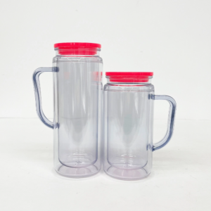 16/20oz Pre-Drilled Snow Globe Plastic Mug with Handle