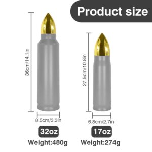 17oz 34oz Stainless Steel Powder Coated Tumblers Bullet Water Bottle