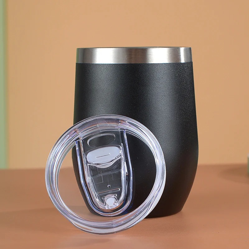 black-12oz-powder-coated-stainless-steel-wine-tumblers-with-slide-lids